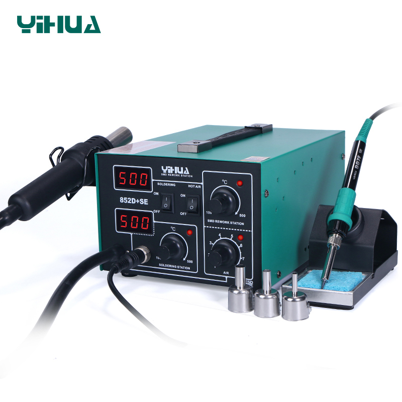 YIHUA 852/852D/852D+/852D+SE Diaphragm Pump Type 2 in 1 Soldering Rework Station