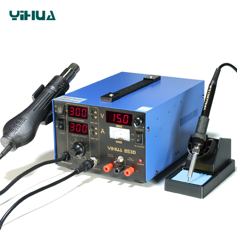 YIHUA-853DA/853D Series/853D+/853DUSB series Soldering Rework Station with Power Supply