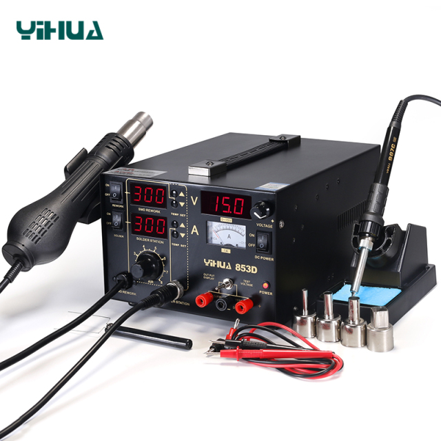 YIHUA-853DA/853D Series/853D+/853DUSB series Soldering Rework Station with Power Supply