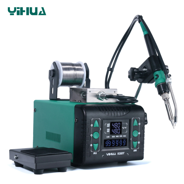 YIHUA 928DT foot operate tin auto soldering iron constant temperature soldering station anti static lead free rework station