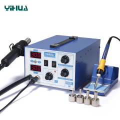 YIHUA-872D/872D+ Hot air and high-power soldering iron with LED display 2in1 rework station