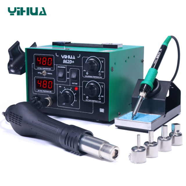 YIHUA 862D+/862BD+/862BD++ 2 in 1 SMD BGA rework soldering station mobile phone laptop repair rework soldering station