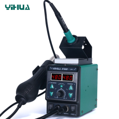 YIHUA-8786D/8786D upgrade version/8786D-I /899D-II Soldering Iron Double Digital Display Spacious soldering iron stand Cool Hot Air Rework Soldering Station