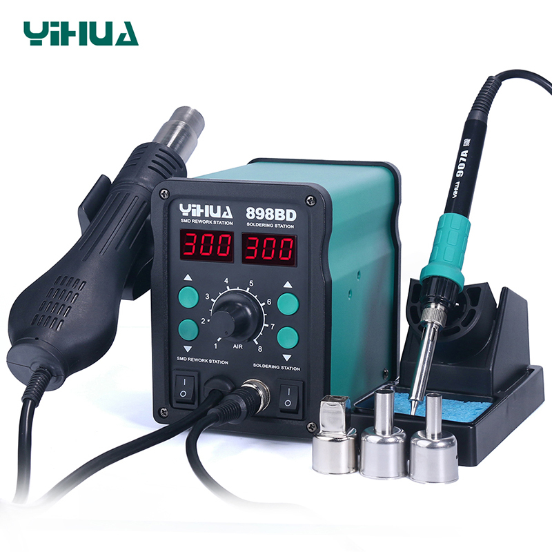 YIHUA-898BD/898BD+ 2 in1 heat gun rework station hot air and soldering station
