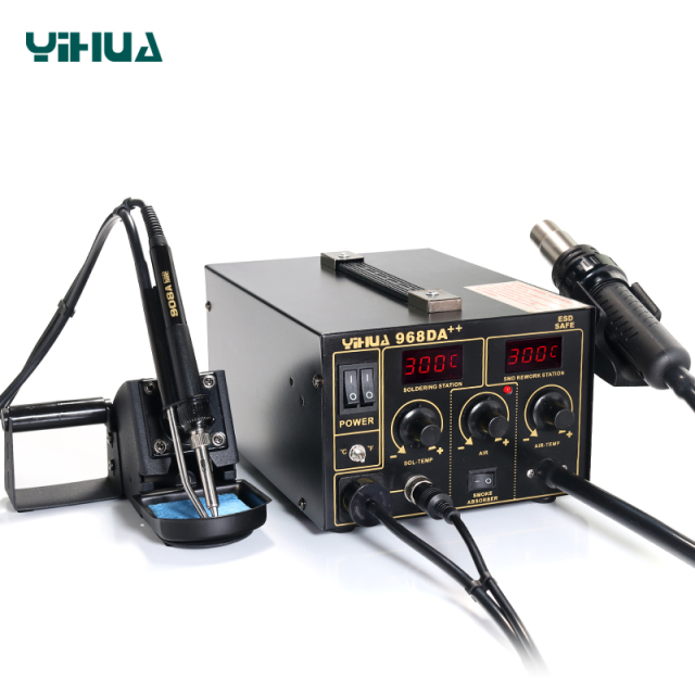 YIHUA 968DB+/968DA+-iii/968DA++ 3 in 1 soldering Rework Station machine mobile phone bga hot air soldering rework station