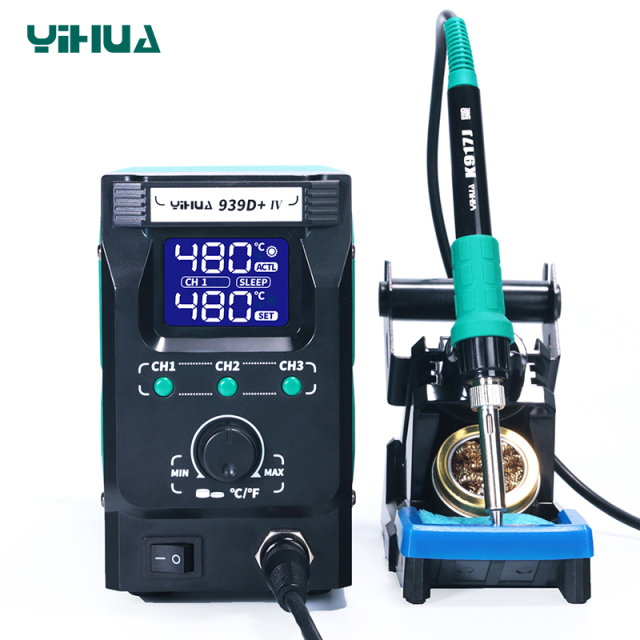 YIHUA 813 Portable 3 Machines Combination Repair Set Phone Laptop Repair DC Power Supply Hot Air Soldering Work Station