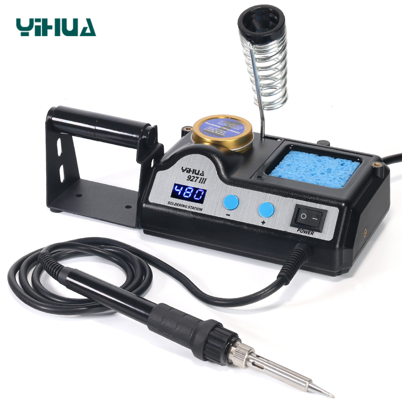 YIHUA 927-III Adjust Temperature Soldering Iron Station Function Welding Repair Tools Solder Roll Holder Iron Soldering Station