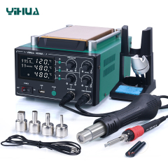 YIHUA 853AA/853AAA/853AAA+/853AAA-I basic version /853AAA-I upgrade version digital SMD soldering desoldering hot air gun preheat BGA rework soldering station