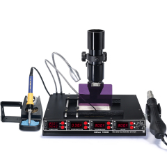YIHUA 1000B IR heating soldering iron Infrared light 3 in 1 digital SMD soldering iron welding hot air desoldering preheat equipment preheat BGA soldering rework station