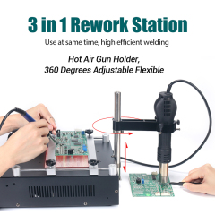 YIHUA 853AAA+ digital SMD soldering desoldering hot air gun preheat BGA rework soldering station