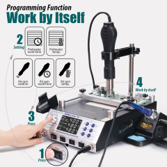 YIHUA 853AAA+ digital SMD soldering desoldering hot air gun preheat BGA rework soldering station