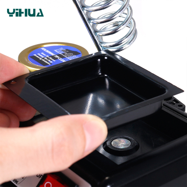 YIHUA 927-I 60W Adjustable Temperature Soldering Iron Station Solder Wire Hanger Soldering Iron Holder Spring Soldering Station