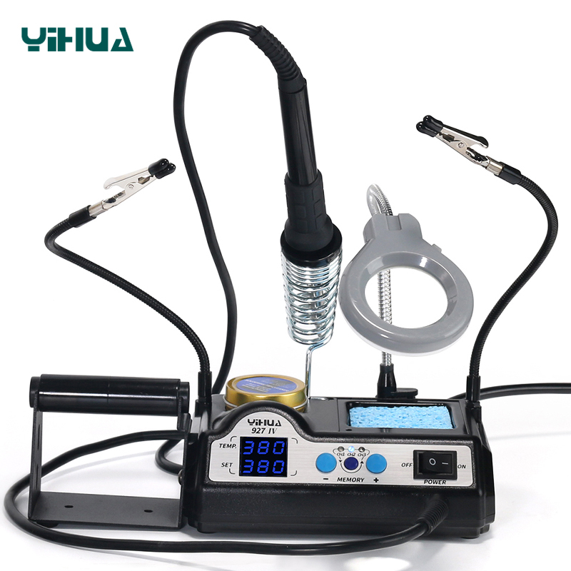 YIHUA 927-IV 60W Adjustable Temperature Soldering Iron Station Solder Roll Holder Soldering Station