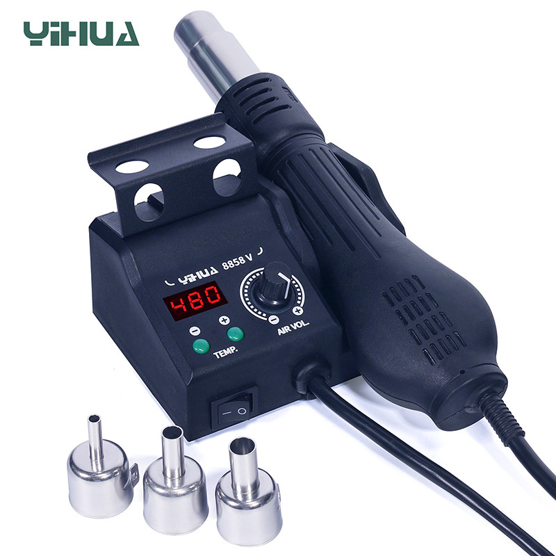 YIHUA 8858/8858-I/8858-V Temperature Controlled Cellphone Repair High Power Portable Hot Air Rework Station