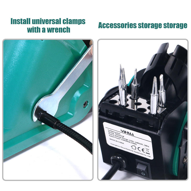 YIHUA 926LED-III Digital Soldering Iron Station Helping Hands Welding Adjustable Precise Temperature Soldering Iron Station