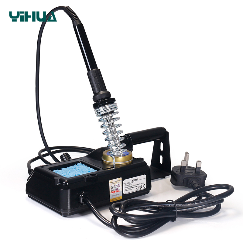 YIHUA 927-I 60W Adjustable Temperature Soldering Iron Station Solder Wire Hanger Soldering Iron Holder Spring Soldering Station