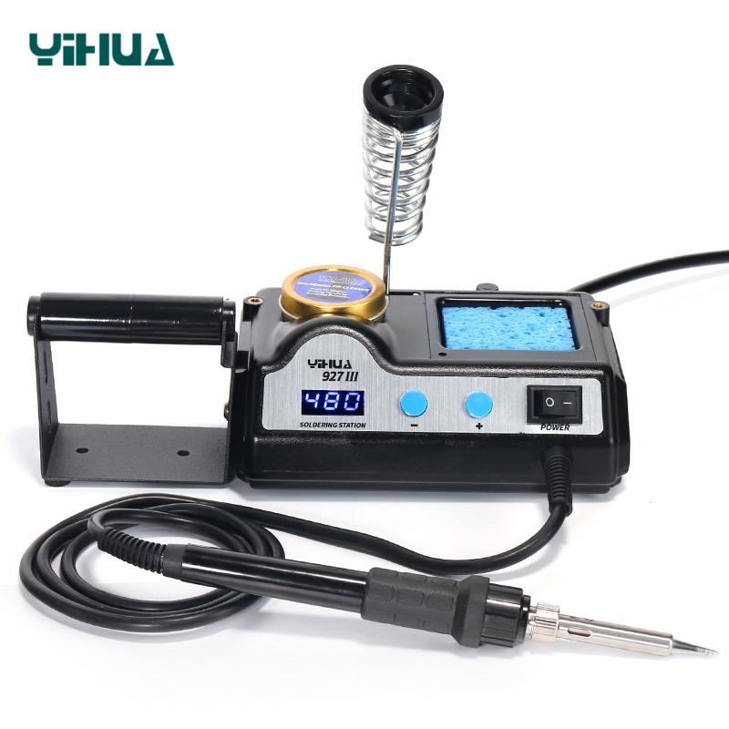 YIHUA 927-III Adjust Temperature Soldering Iron Station Function Welding Repair Tools Solder Roll Holder Iron Soldering Station