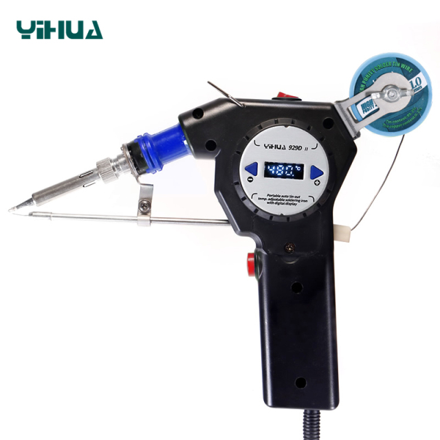 YIHUA 929D-II Portable On off switch Variable Temperature Digital Cal Sleep Timer Digital Auto Solder Feed Soldering Station