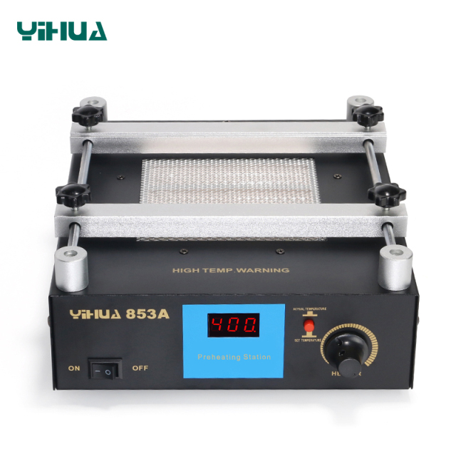 YIHUA 853A SMD BGA rework soldering station preheating desoldering welding tools PCB holder rework soldering station