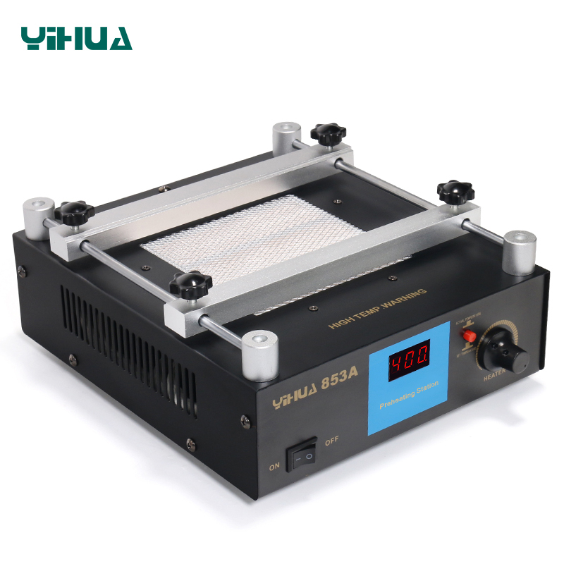 YIHUA 853A SMD BGA rework soldering station preheating desoldering welding tools PCB holder rework soldering station