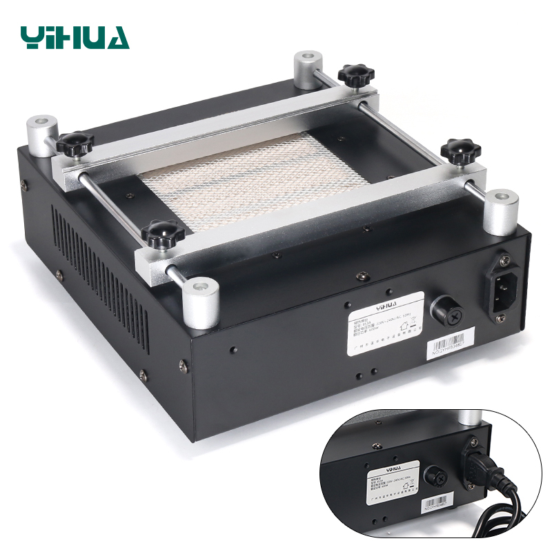 YIHUA 853A SMD BGA rework soldering station preheating desoldering welding tools PCB holder rework soldering station