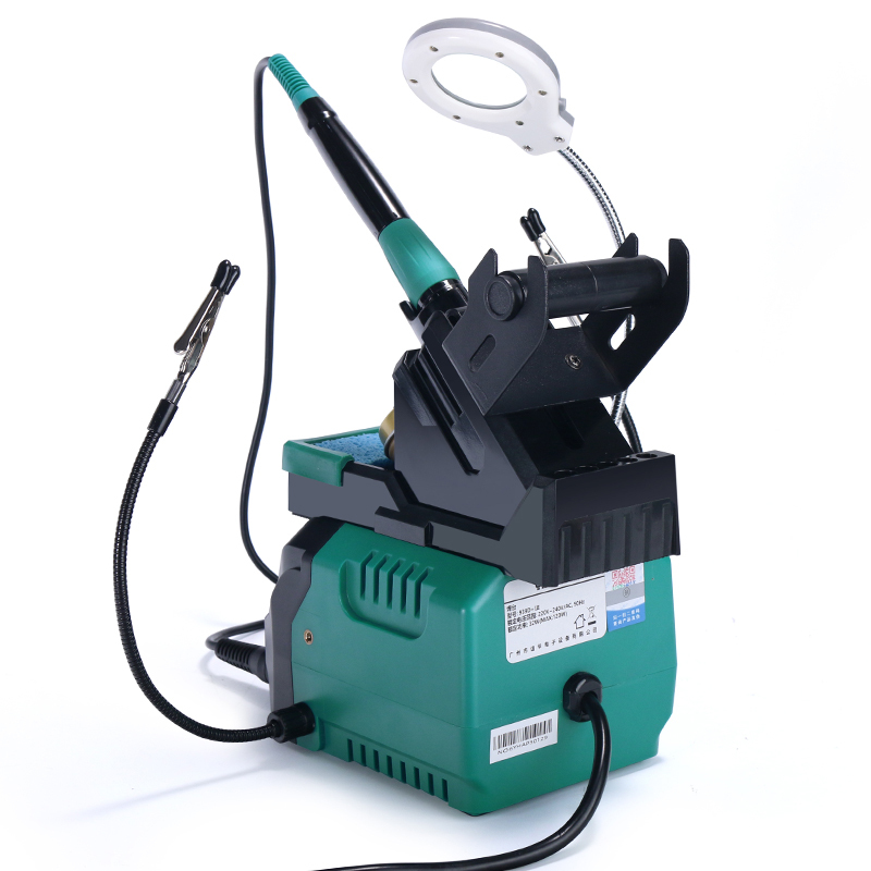 YIHUA 939D+ III multi-function LCD digital 75W with clips and LED Magnifying Lens soldering solder iron station