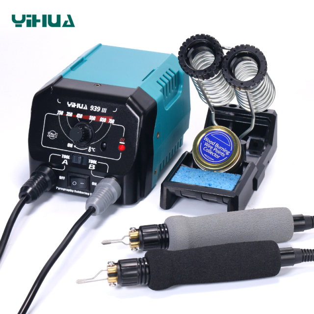 YIHUA 939-III Intelligent Working Indicator Constant temperature Pyrography Soldering Station Temperature Adjustable DIY Wood Burning Tools