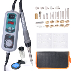 YIHUA 908D 28PCS DIY Wood Burning Pen Electric Pen Tools Kit Soldering Stencil Iron Craft Pyrography Wood Burning Tools