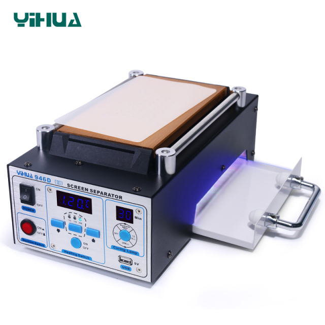 YYIHUA 946D III touch screen panel LCD separator glue disassemble machine for repairing mobile phones screen separator preheating station