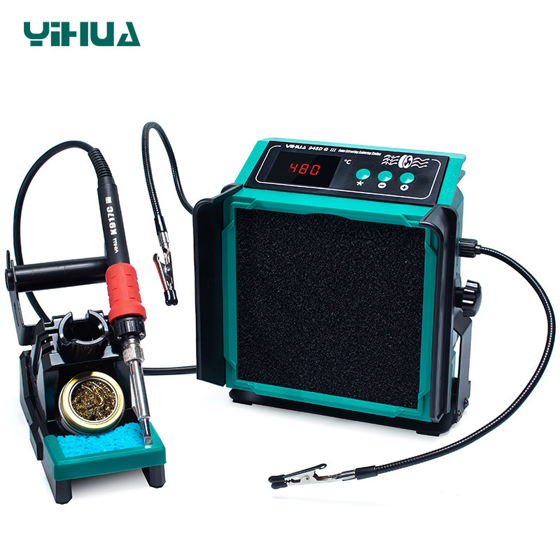 YIHUA 948DQ-III Digital Display Multiple Functions Smoke Vacuum Absorb Soldering Iron Fume Extracting Soldering Station Fume Extractor
