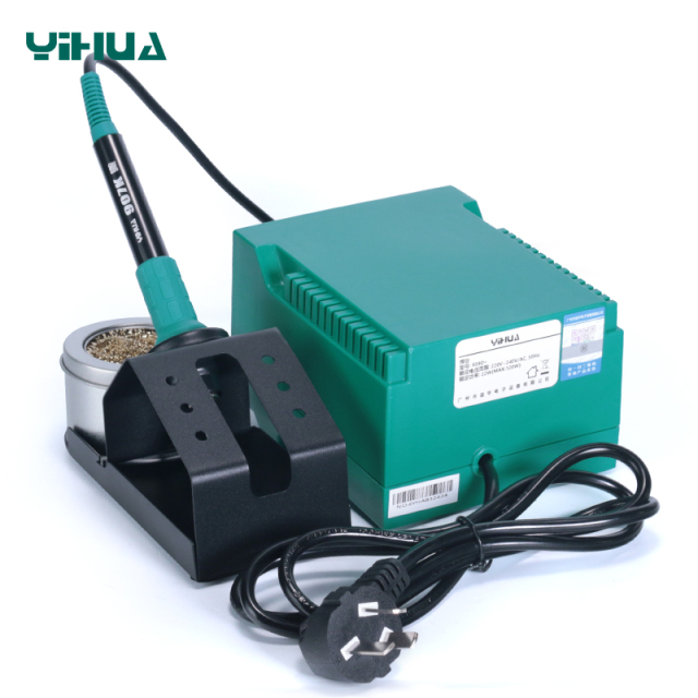 YIHUA 939D+ soldering iron temperature calibration adjustable ESD Safe large power lead free digital soldering station