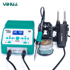 YIHUA 938BD+ Basic Version 2 in 1SMD Soldering Iron Hot Tweezer soldering station