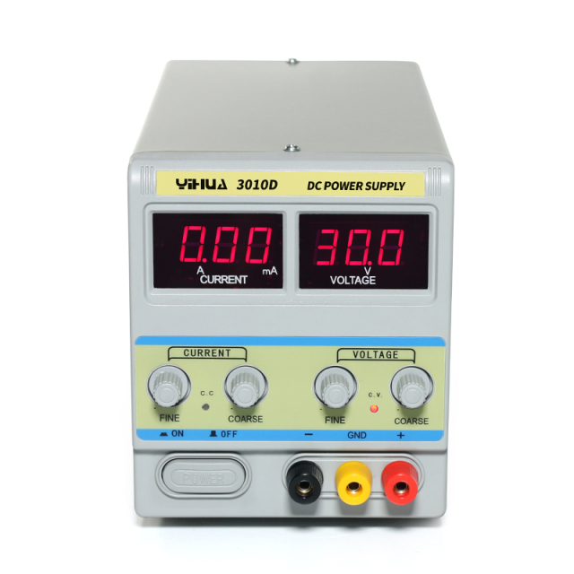 YIHUA 3010D 30V 10A Lab Adjustable Power Supply Voltage Regulator Test Cable DC Output Power Supply