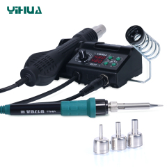 YIHUA 882D 2 in 1 Soldering Iron 60W Hot Air Rework Station BGA SMD Repair Tools Temperature Correction Sleep Soldering Station