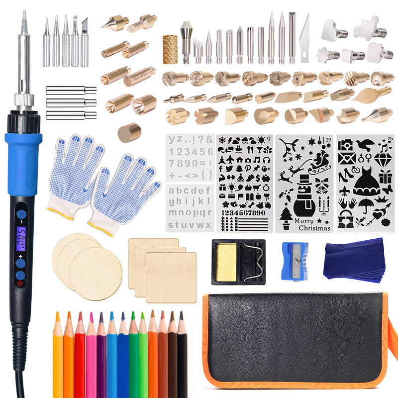 YIHUA 928D-I Digital Wood Burning Pen DIY Electric Pen Tools Kit Soldering Stencil Iron Craft Pyrography Wood Burning Tools