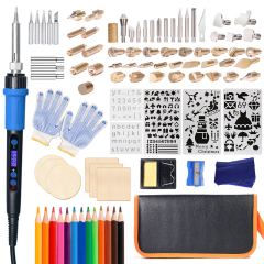 YIHUA 928D-I Digital Wood Burning Pen DIY Electric Pen Tools Kit Soldering Stencil Iron Craft Pyrography Wood Burning Tools