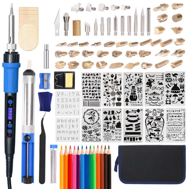 YIHUA 928D-I Digital Wood Burning Pen DIY Electric Pen Tools Kit Soldering Stencil Iron Craft Pyrography Wood Burning Tools