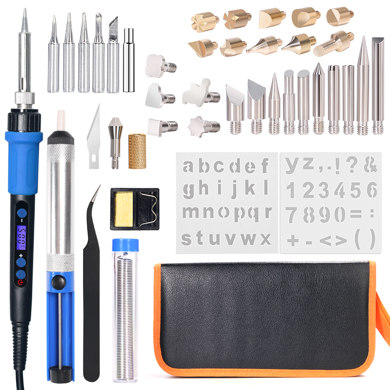 YIHUA 928D-I Digital Wood Burning Pen DIY Electric Pen Tools Kit Soldering Stencil Iron Craft Pyrography Wood Burning Tools