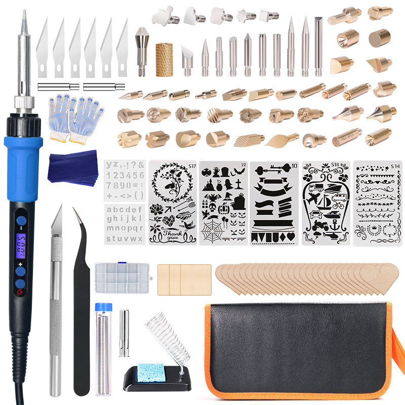 YIHUA 928D-I Digital Wood Burning Pen DIY Electric Pen Tools Kit Soldering Stencil Iron Craft Pyrography Wood Burning Tools