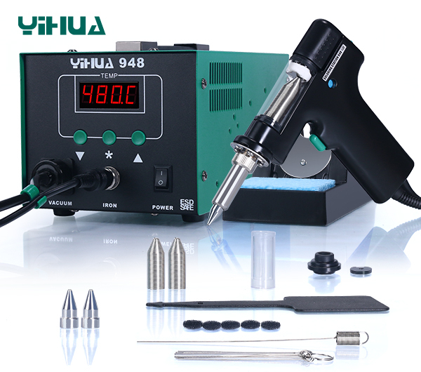 YIHUA 948 basic version ESD Safe Solder Welding Tools Repair Desoldering Gun Suck Tin Vacuum Desoldering Iron Soldering Station