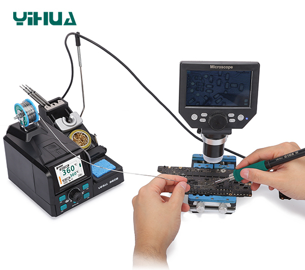 YIHUA 982D C210 and C245 compatible soldering iron handle multifunction Precision Soldering Station