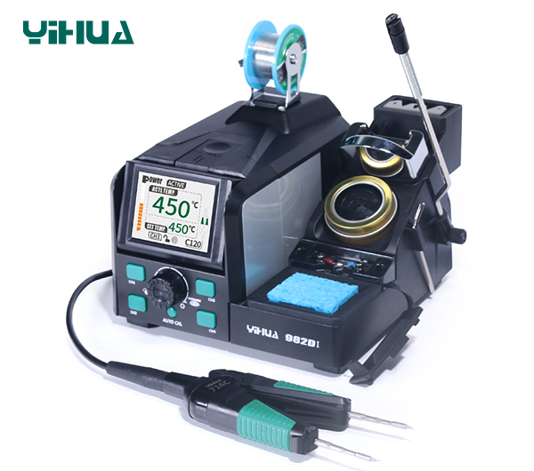 YIHUA 982D-I Adjustable Precision mini Hot tweezers Desoldering Rework Soldering Station