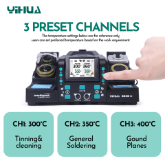 YIHUA 982D-III Compatible With C210 or C245 Micro Tweezers 2-IN-1 Precision Soldering Station