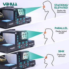 YIHUA 982D-III Compatible With C210 or C245 Micro Tweezers 2-IN-1 Precision Soldering Station