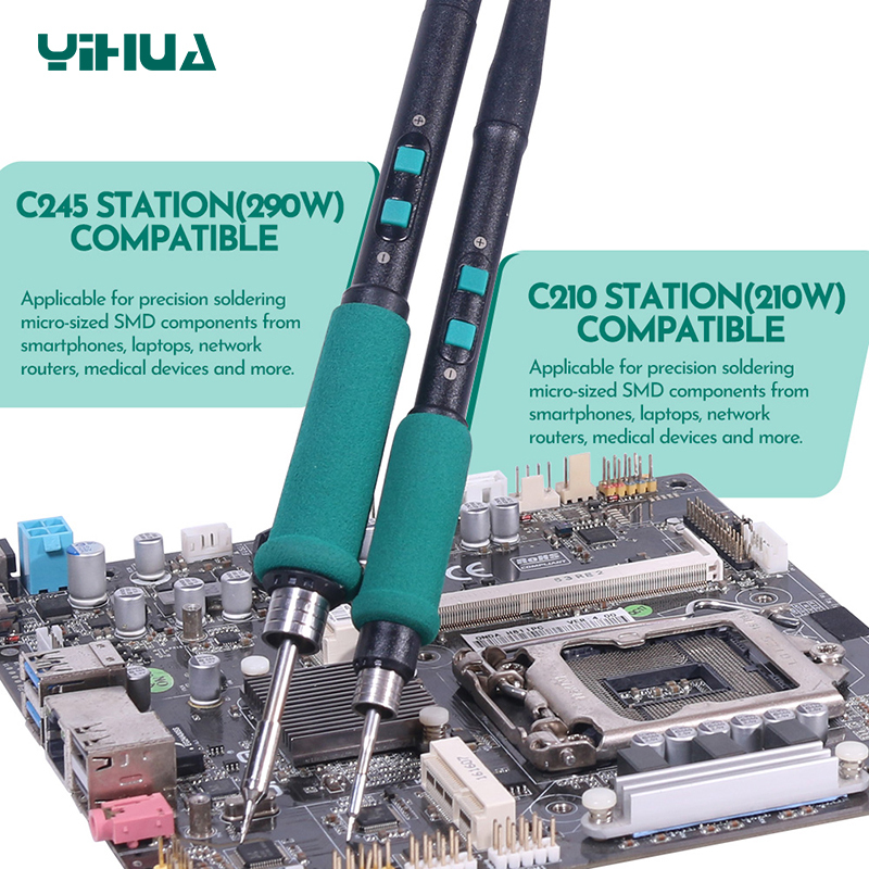 YIHUA 992D-II mini hot air station + C210 C245 precision mini rework station