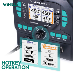 YIHUA 992D-II mini hot air station + C210 C245 precision mini rework station