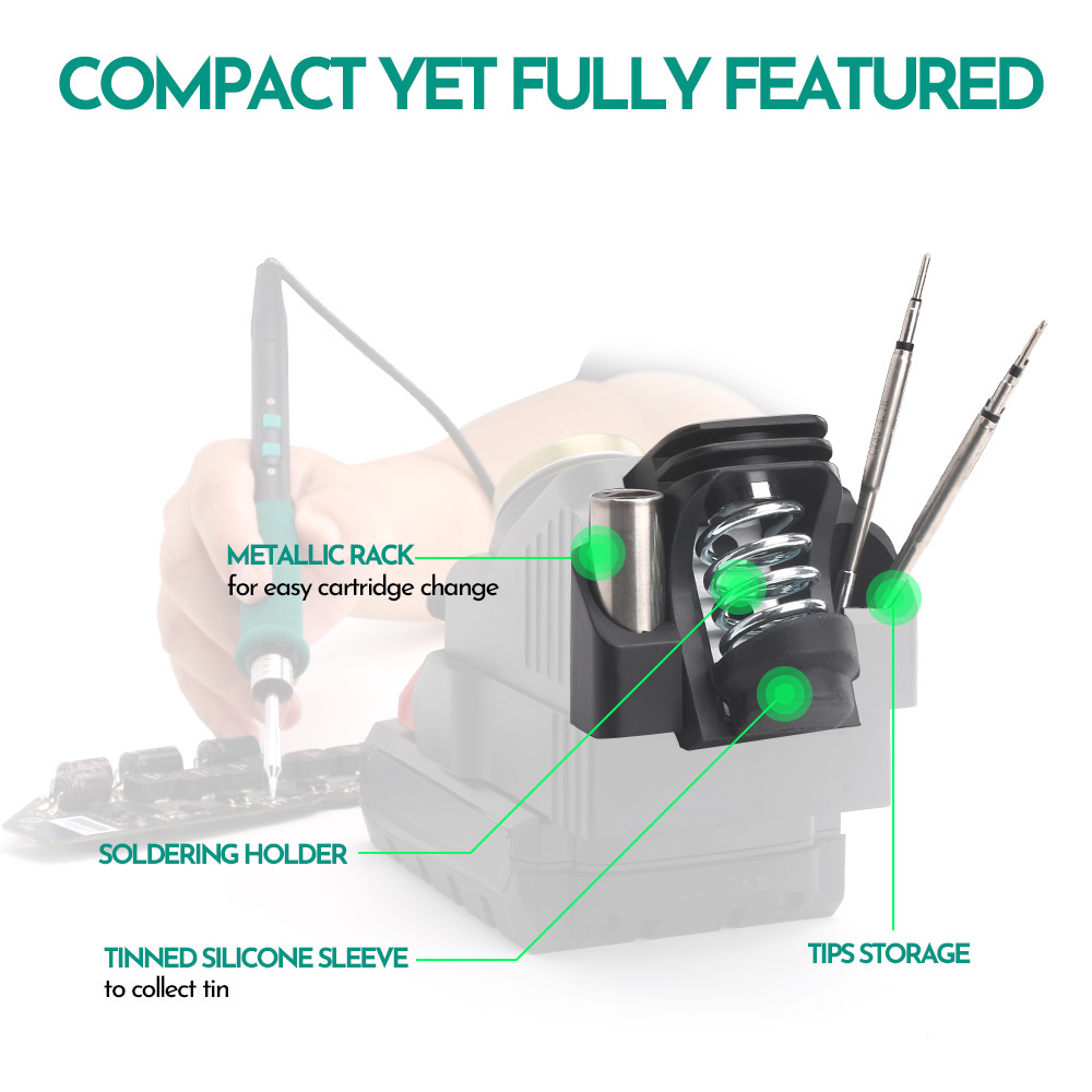 YIHUA 982-VI3 Precision Soldering Iron Station for MIWOQI 20V Battery Quick Heating Lead-Free Soldering