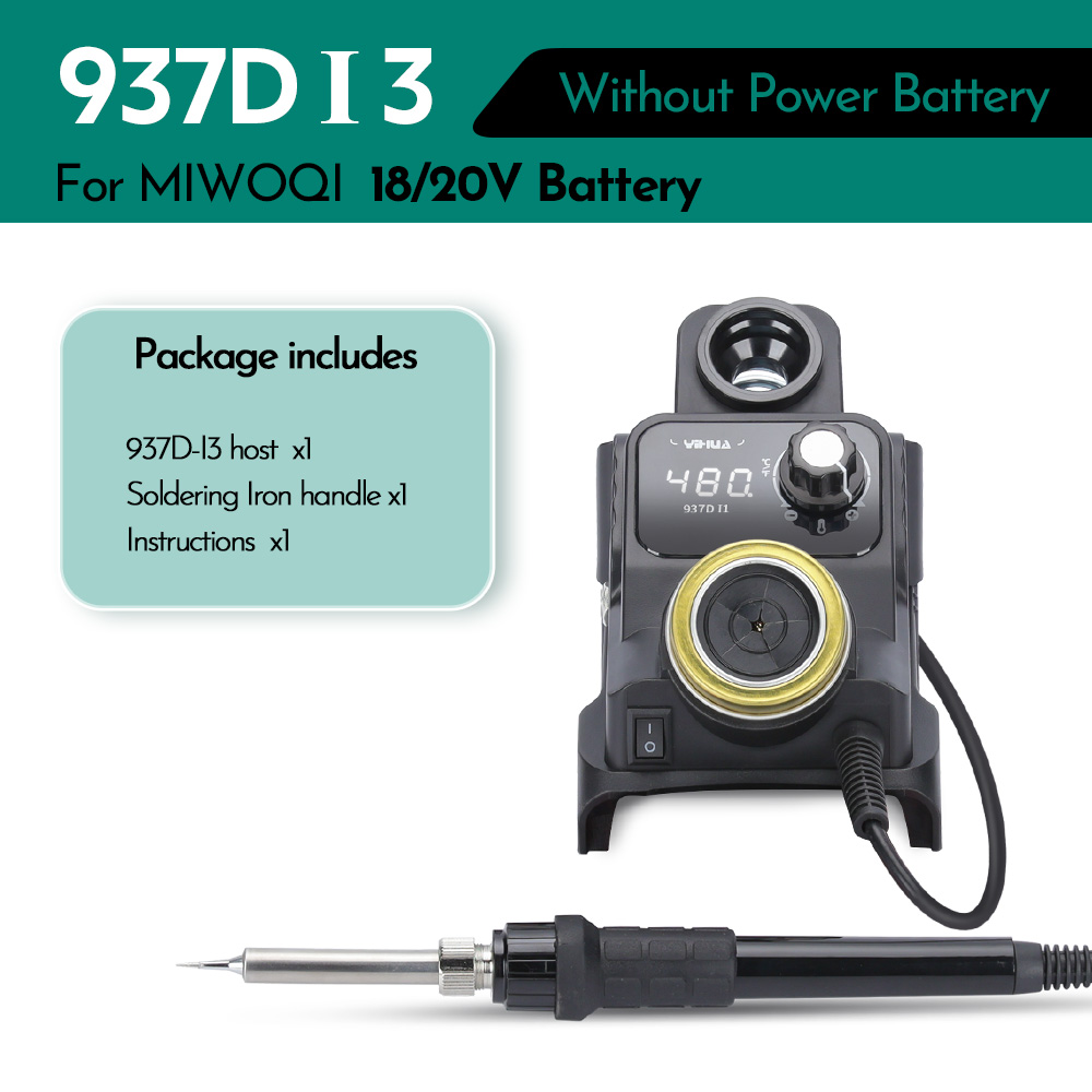 YIHUA 937D-I3 Digital Soldering Iron Station for MIWOQI 20V DC