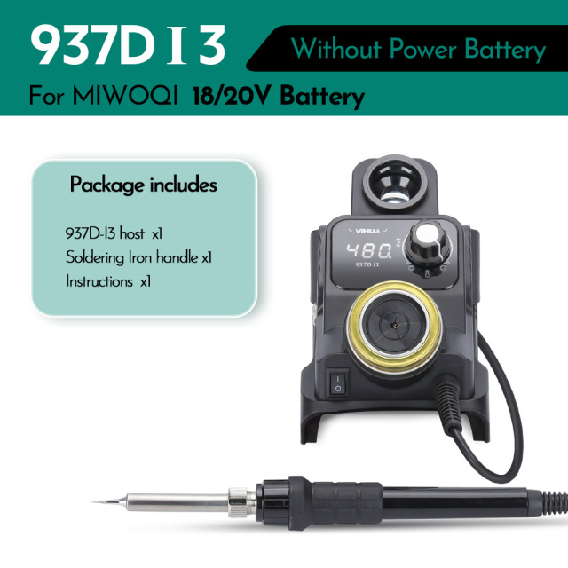 YIHUA 937D-I3 Digital Soldering Iron Station for MIWOQI 20V DC Battery Quick Heating Soldering