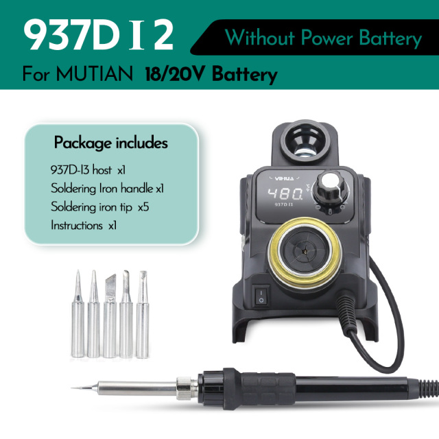 YIHUA 937D-I3 Digital Soldering Iron Station for MIWOQI 20V DC Battery Quick Heating Soldering